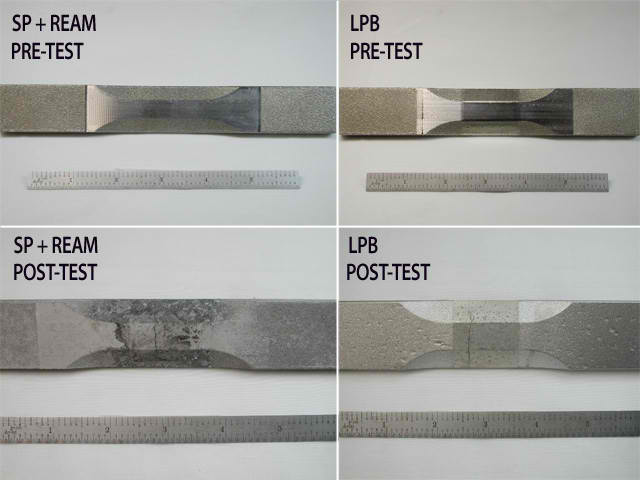 AA7076-T Specimins Before & After Testing AA7076-T Specimins Before & After Testing